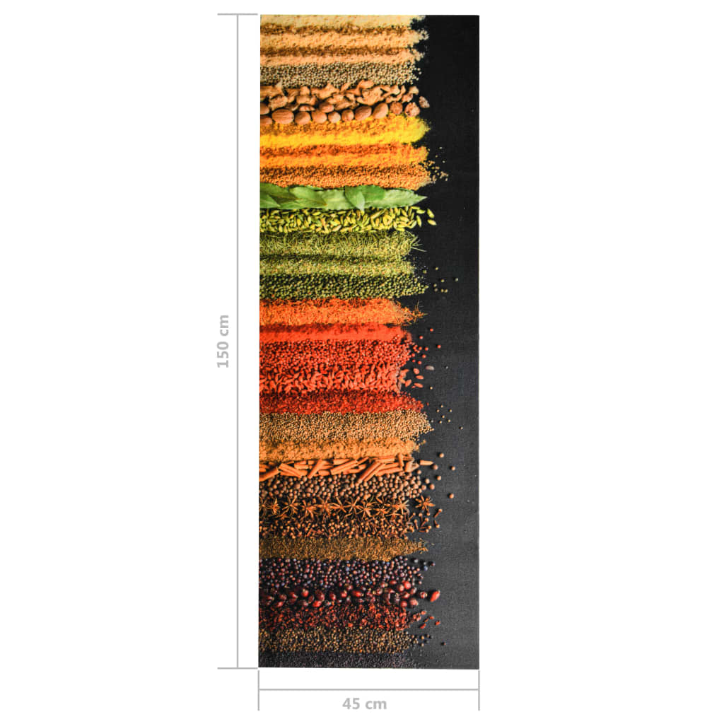 Tappetino da Cucina Lavabile Spezie 45x150 cm - homemem39