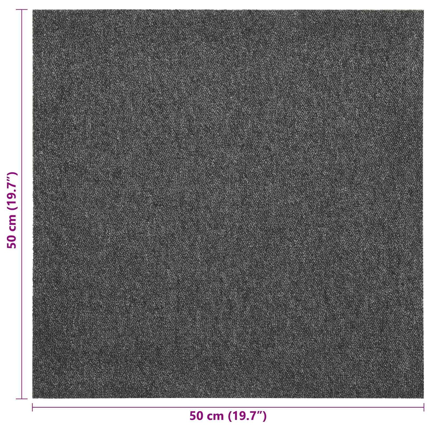 Tappeto 20 pz Antracite 50 x 50 cm 100% Polipropilene