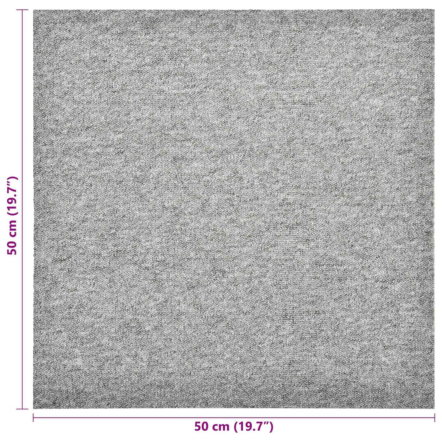Tappeto 20 pcs Grigio chiaro 50 x 50 cm 100% Polipropilene | homemem39