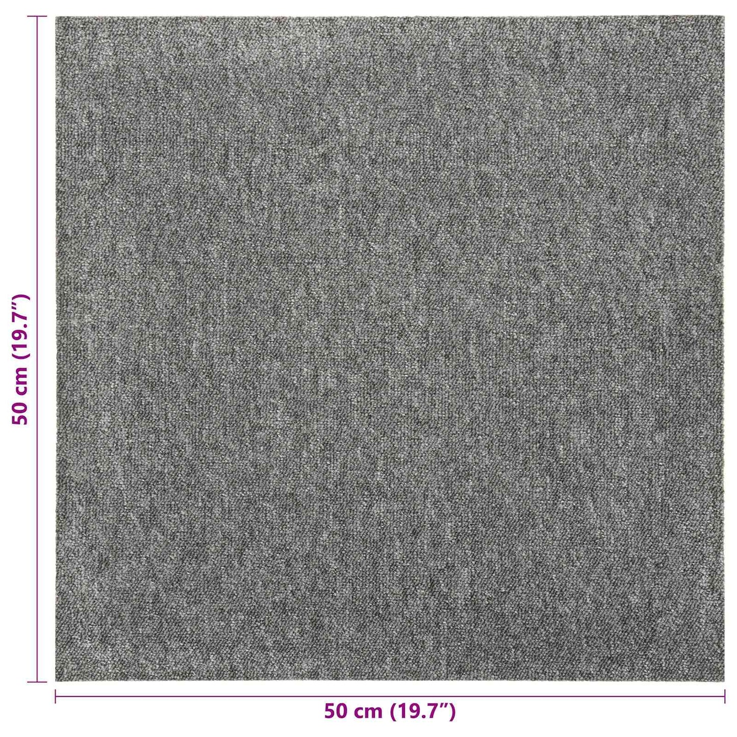 Tappeto 20 pcs Grigio 50 x 50 cm 100% Polipropilene | homemem39