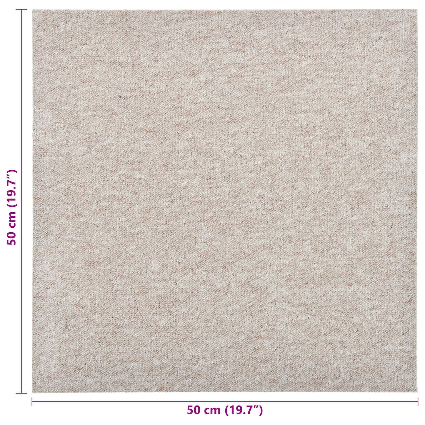 Tappeto 20 pcs Beige chiaro 50 x 50 cm 100% Polipropilene | homemem39