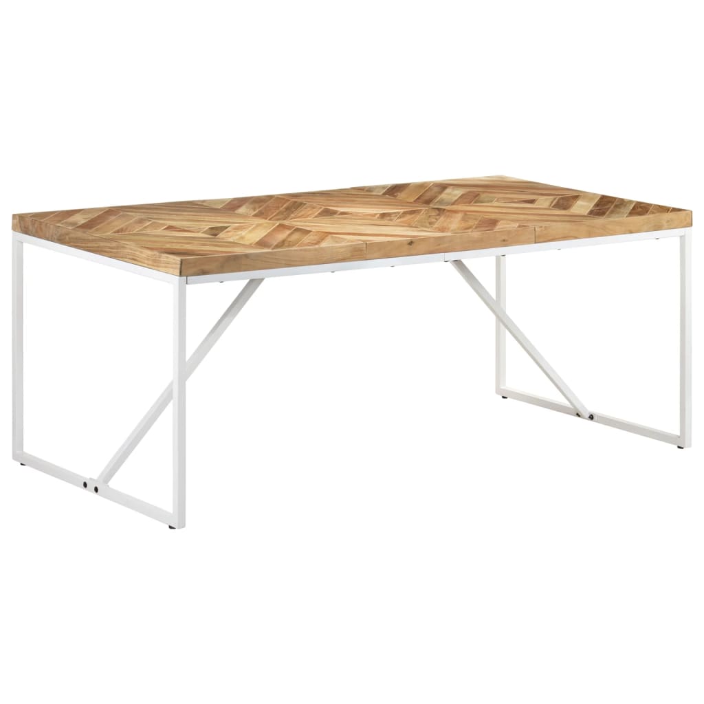 Tavolo da Pranzo 180x90x76 cm Legno Massello di Acacia e Mango | homemem39