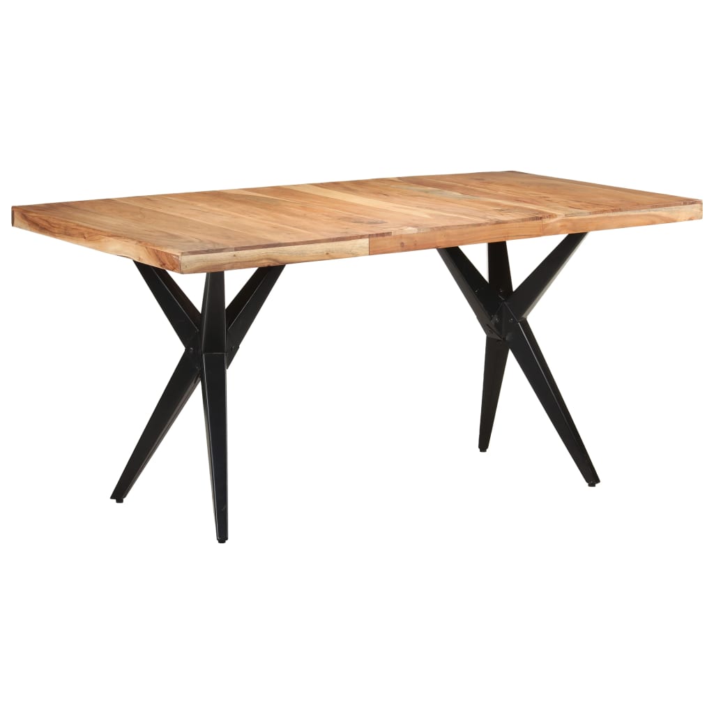 Tavolo da Pranzo 160x80x76 cm in Legno Massello di Acacia - homemem39