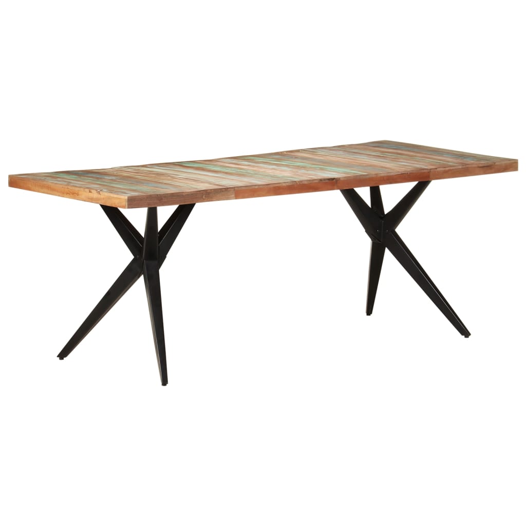 Tavolo da Pranzo 200x90x76 cm in Legno Massello di Recupero | homemem39