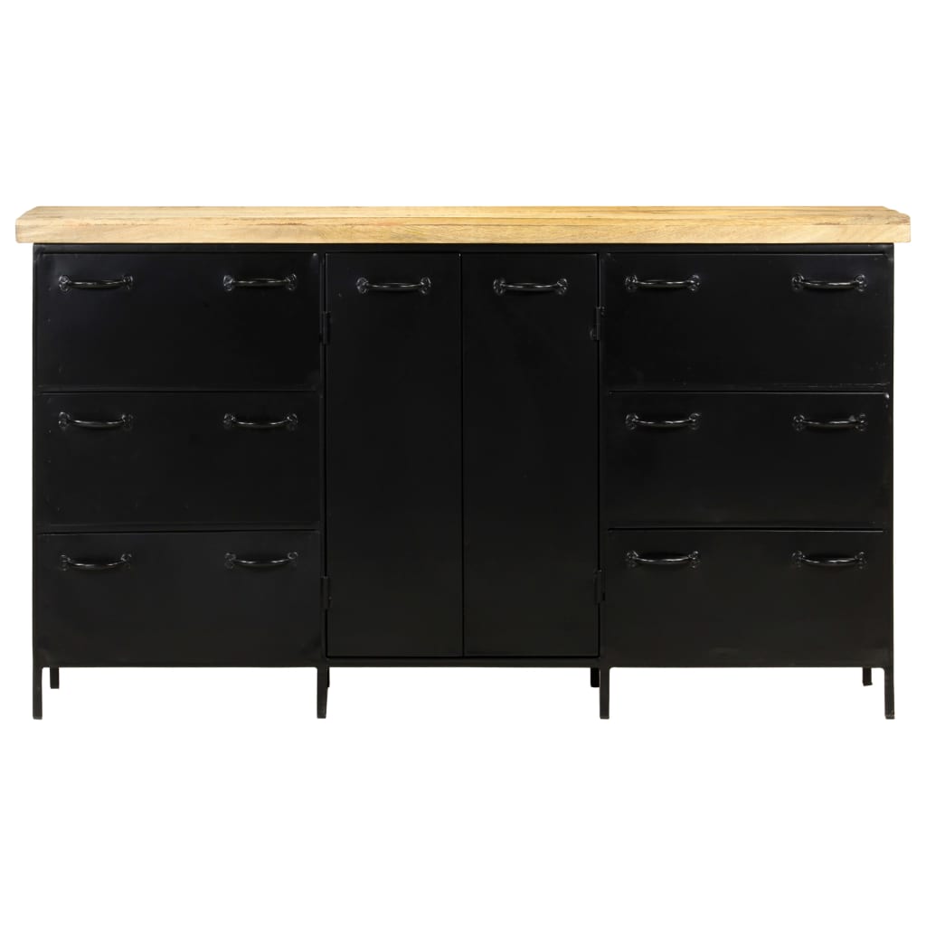 Credenza 140x38x76 cm in Legno di Mango Grezzo - homemem39