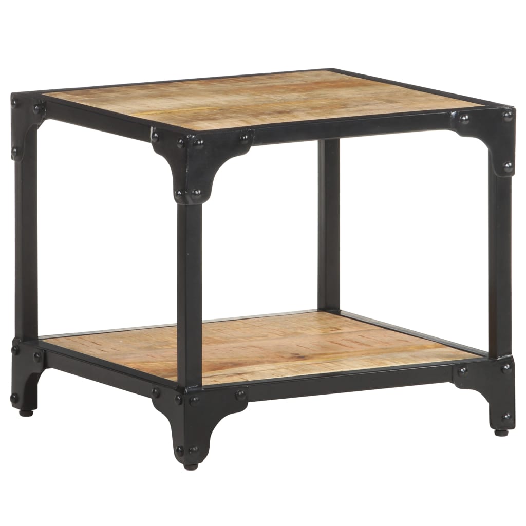 Tavolino da Salotto 40x40x36 cm Legno Massello di Mango Grezzo | homemem39