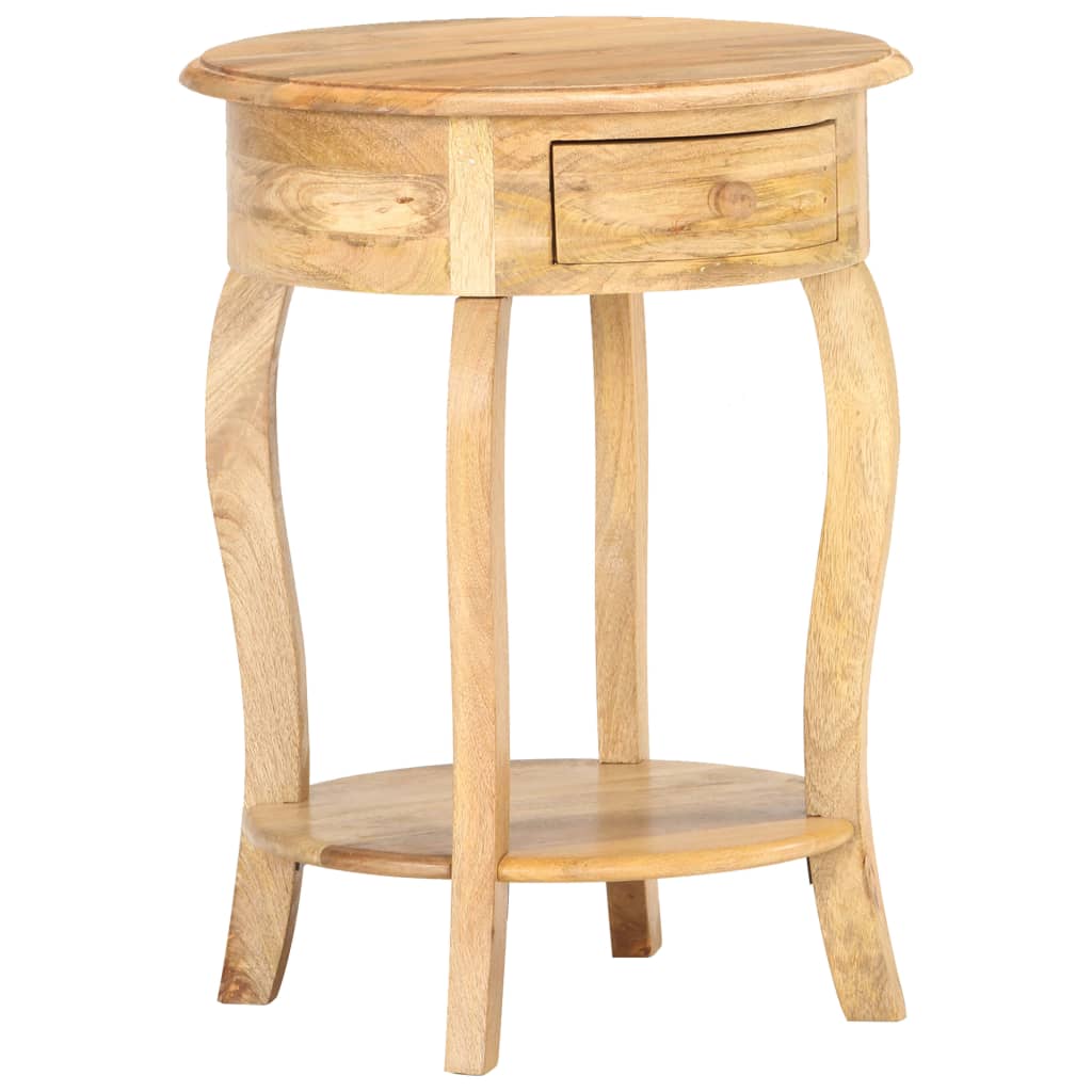 Tavolino da Salotto 37x37x61 cm in Legno Massello di Mango - homemem39