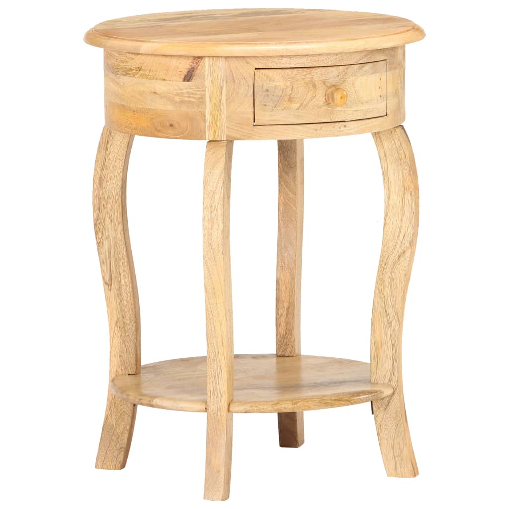 Tavolino da Salotto 37x37x61 cm in Legno Massello di Mango - homemem39