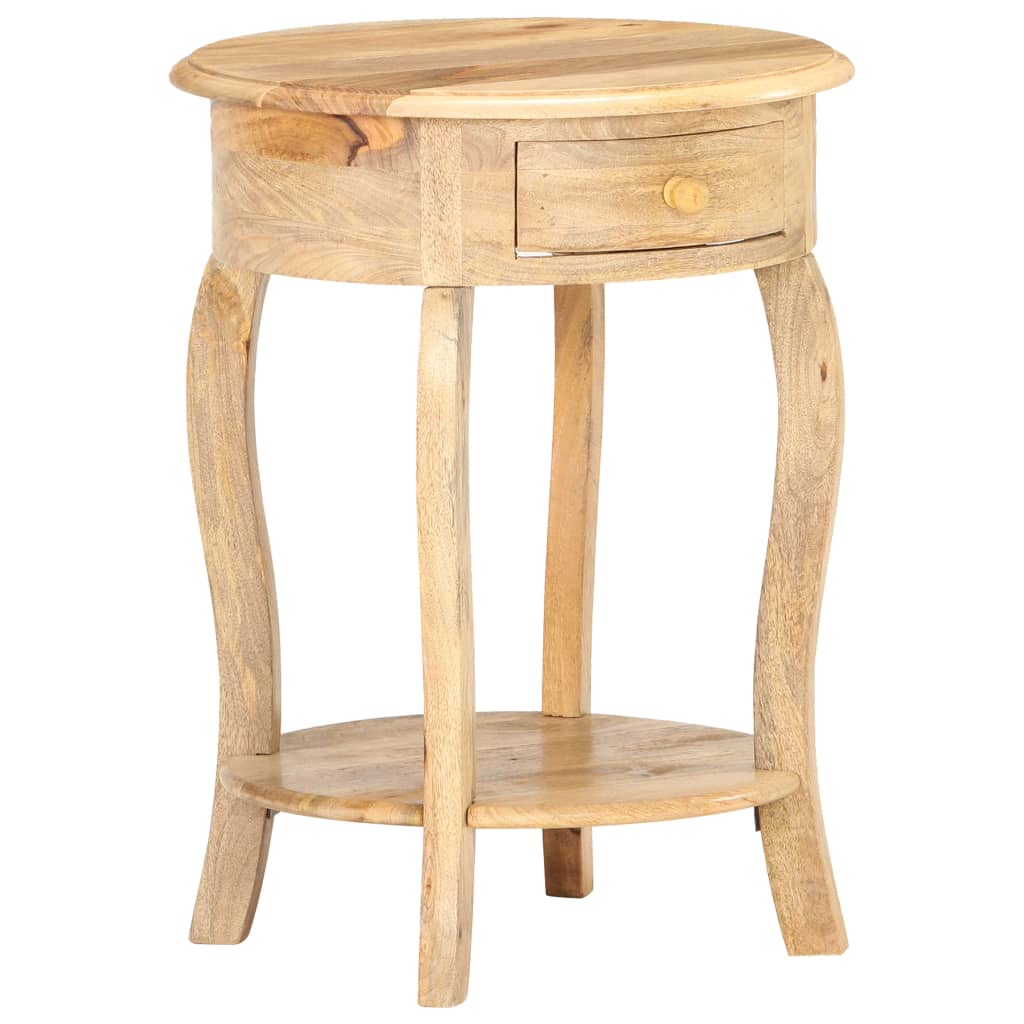 Tavolino da Salotto 37x37x61 cm in Legno Massello di Mango - homemem39