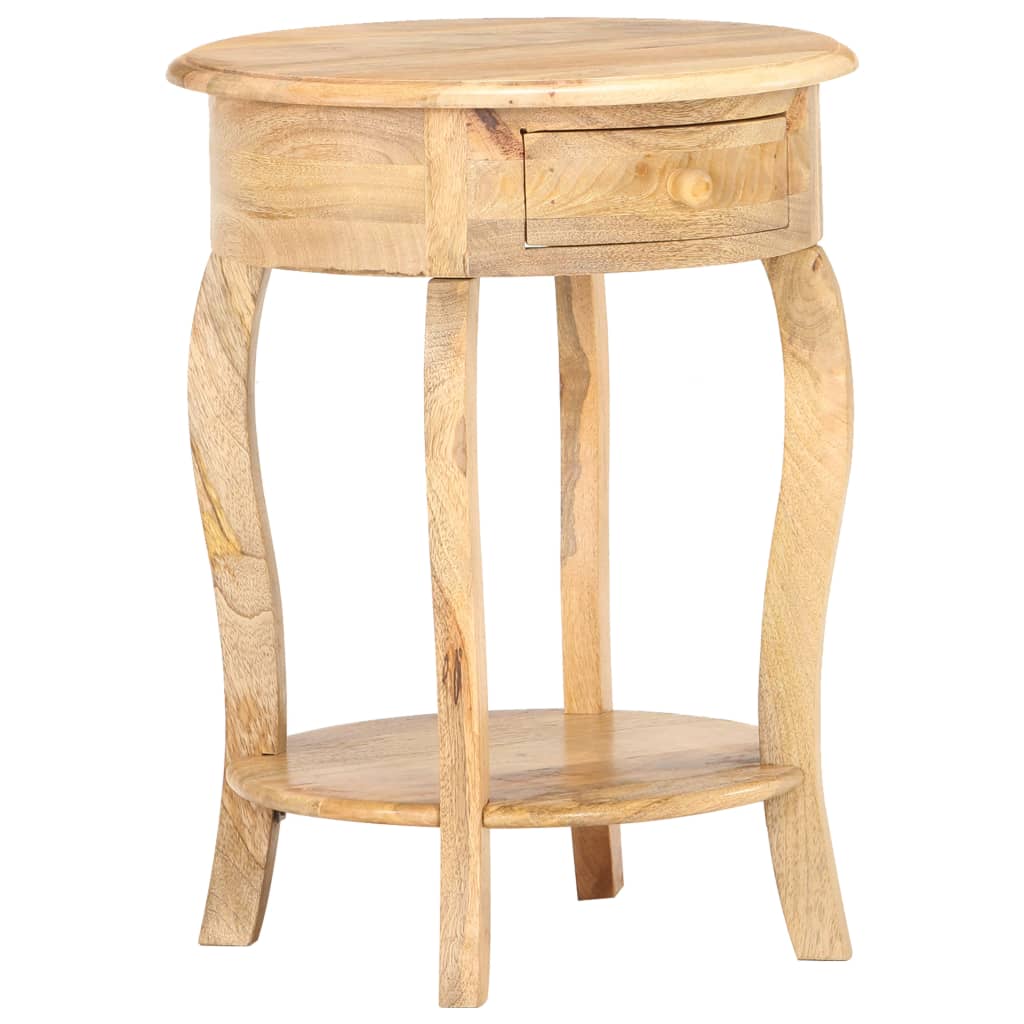 Tavolino da Salotto 37x37x61 cm in Legno Massello di Mango - homemem39