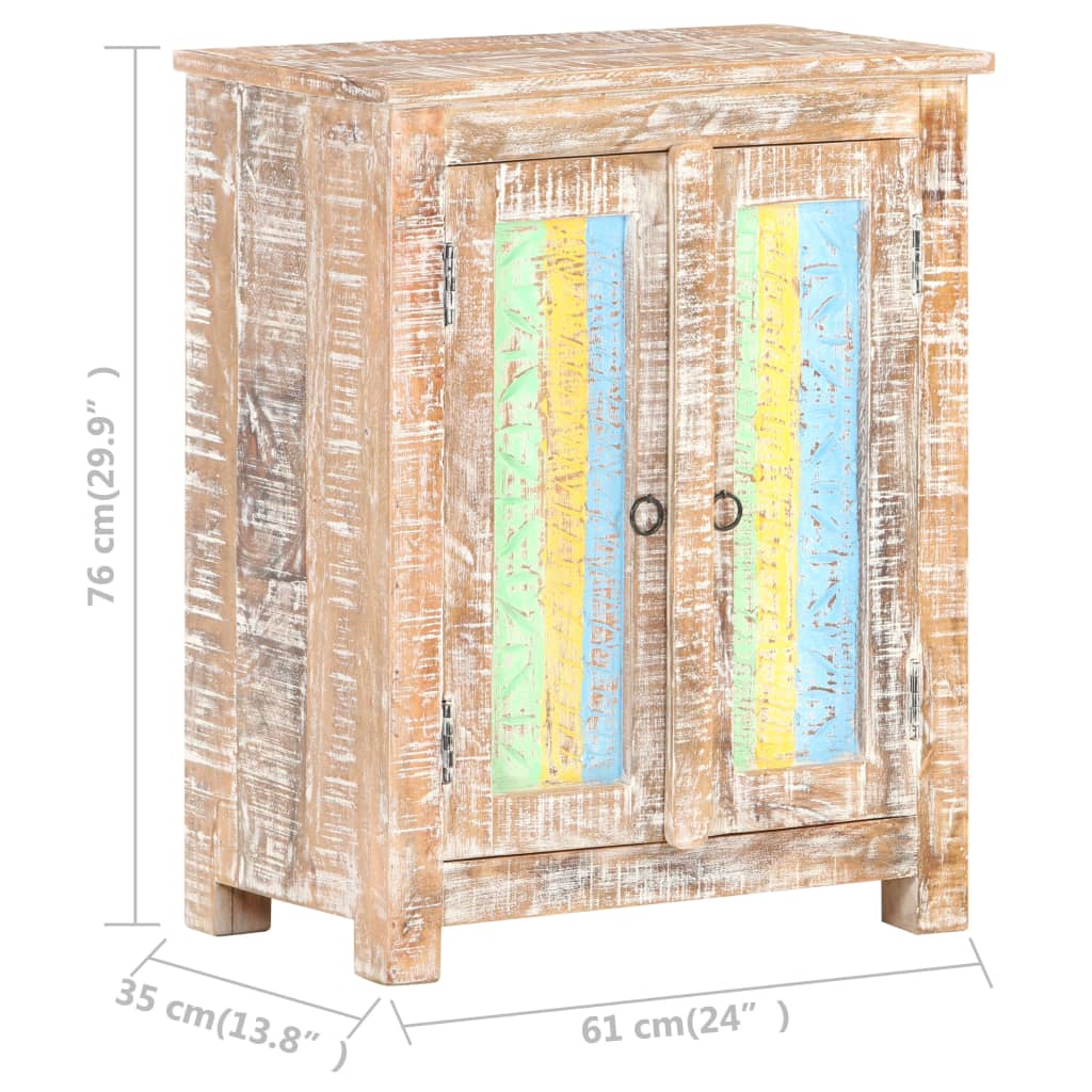 Credenza 61x35x76 cm in Legno Grezzo di Acacia - homemem39