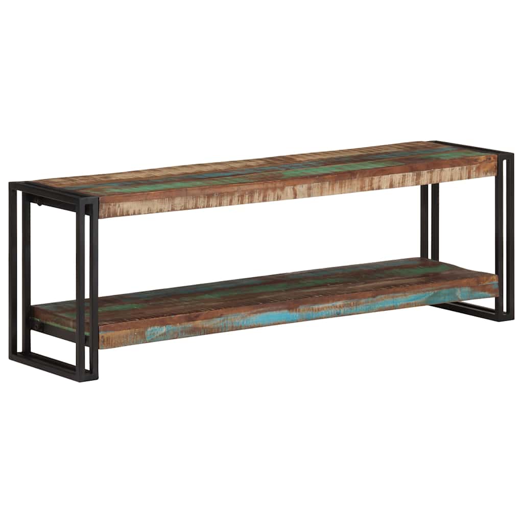 Mobile Porta TV 120x30x40 cm in Legno Massello di Recupero - homemem39