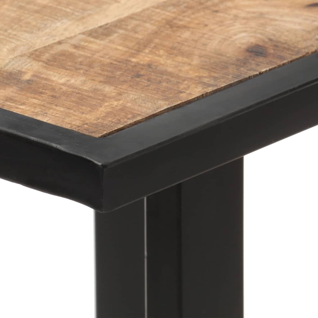 Tavolo da Pranzo 120 cm in Legno Massello di Mango Grezzo - homemem39