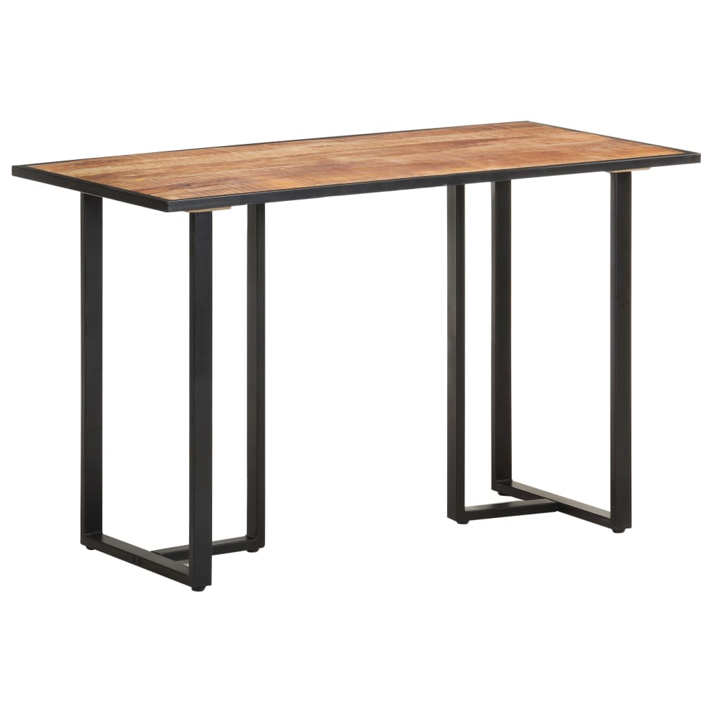 Tavolo da Pranzo 120 cm in Legno Massello di Mango Grezzo - homemem39