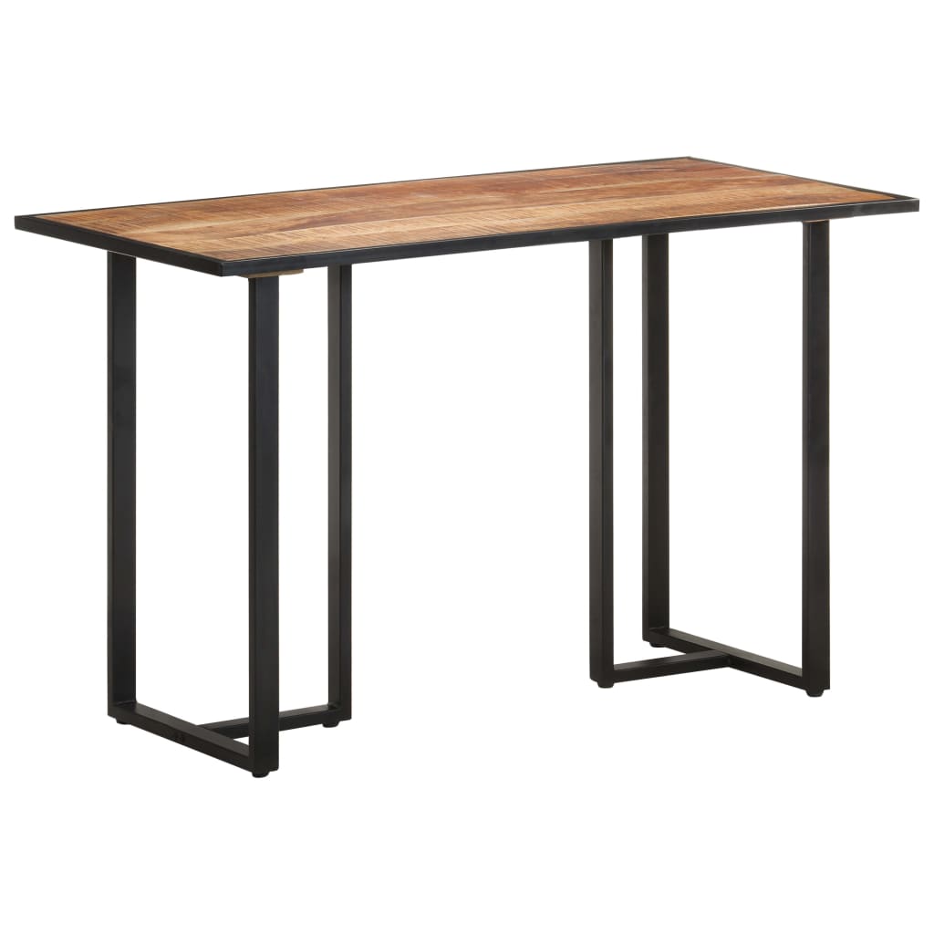 Tavolo da Pranzo 120 cm in Legno Massello di Mango Grezzo - homemem39