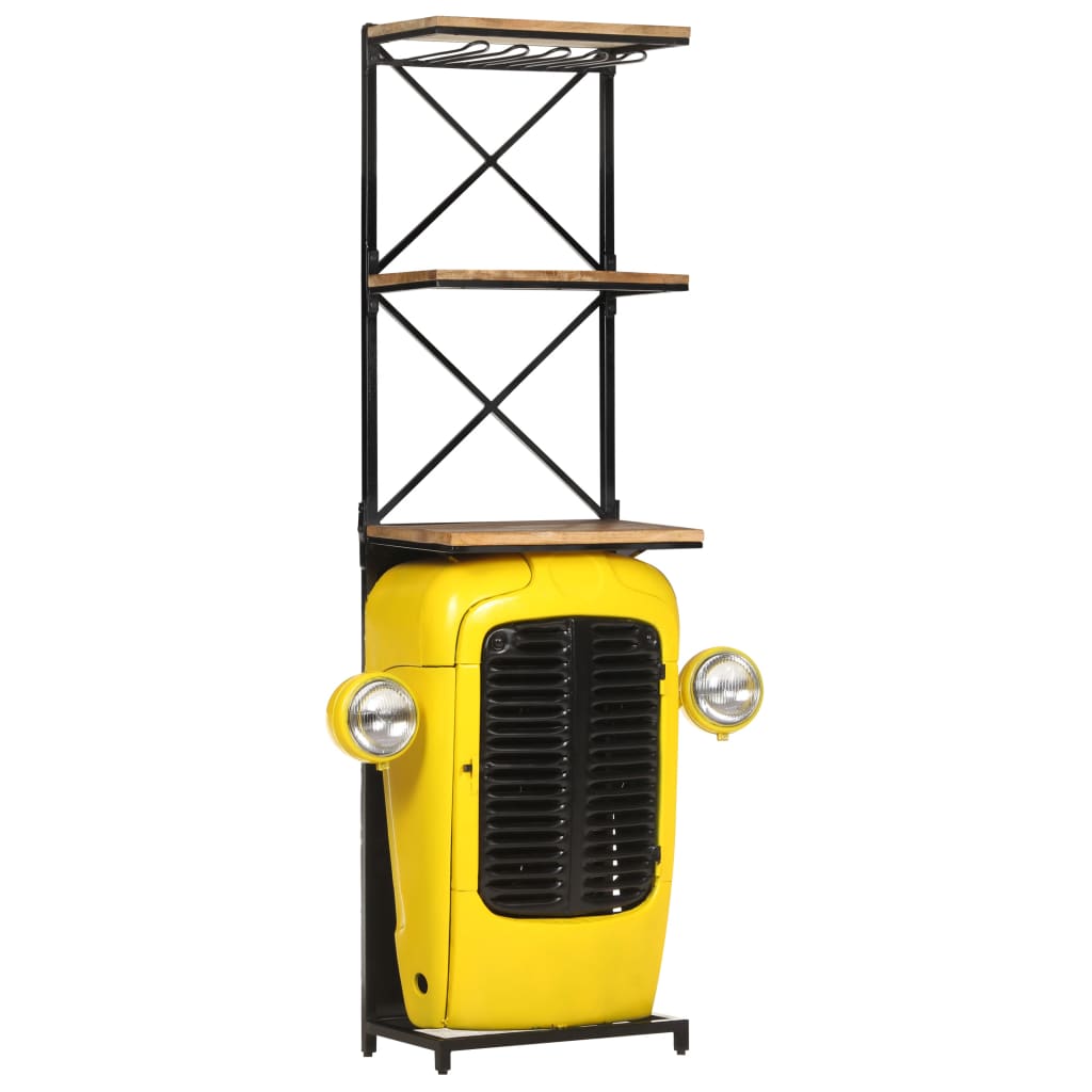 Cantinetta per Vini a Trattore Bianca 49x31x172 cm Mango Grezzo | homemem39