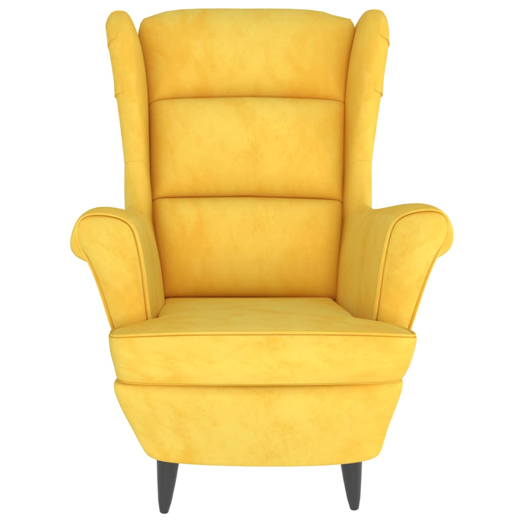 Poltrona Giallo Senape in Velluto - homemem39