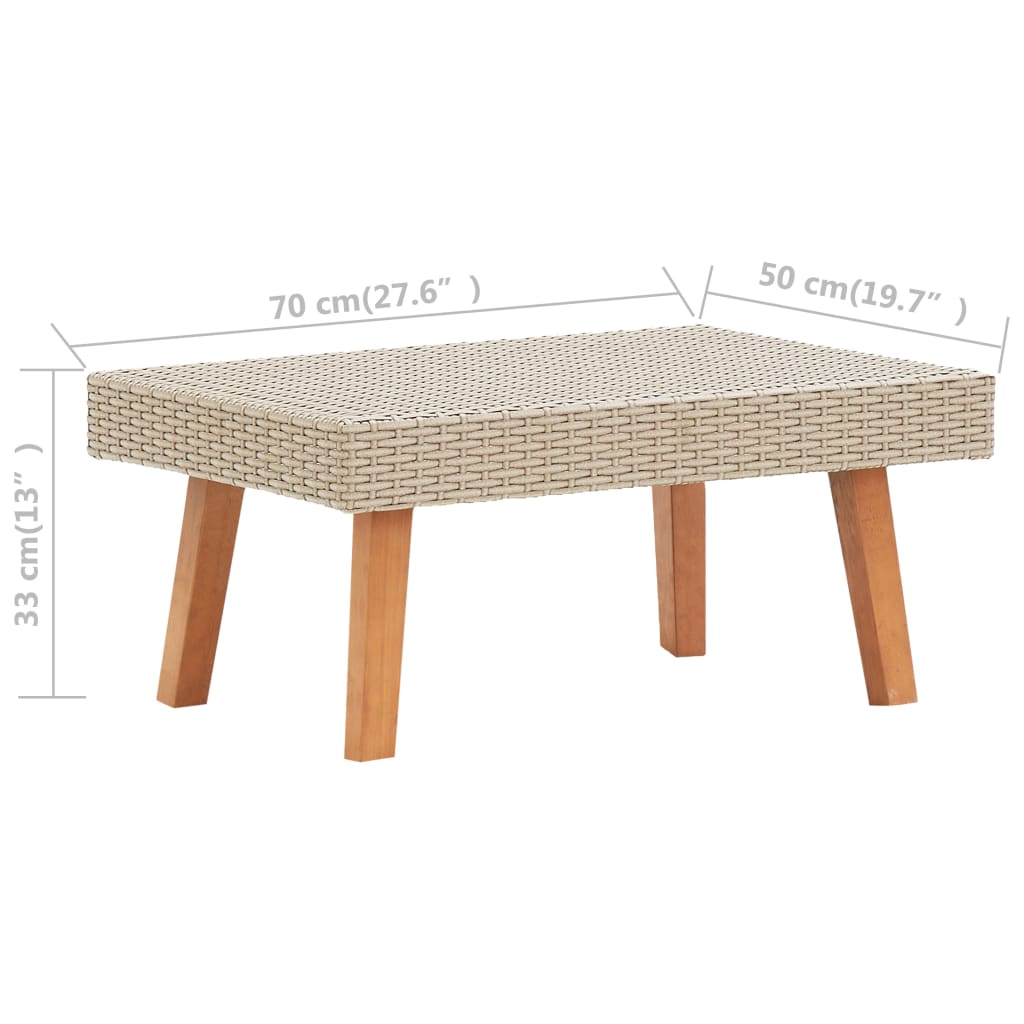 Set Divani da Giardino 3 pz con Cuscini in Polyrattan Beige | homemem39