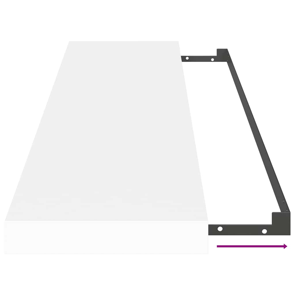 Scaffali a Parete 4 pz Bianchi 90x23,5x3,8 cm in MDF | homemem39