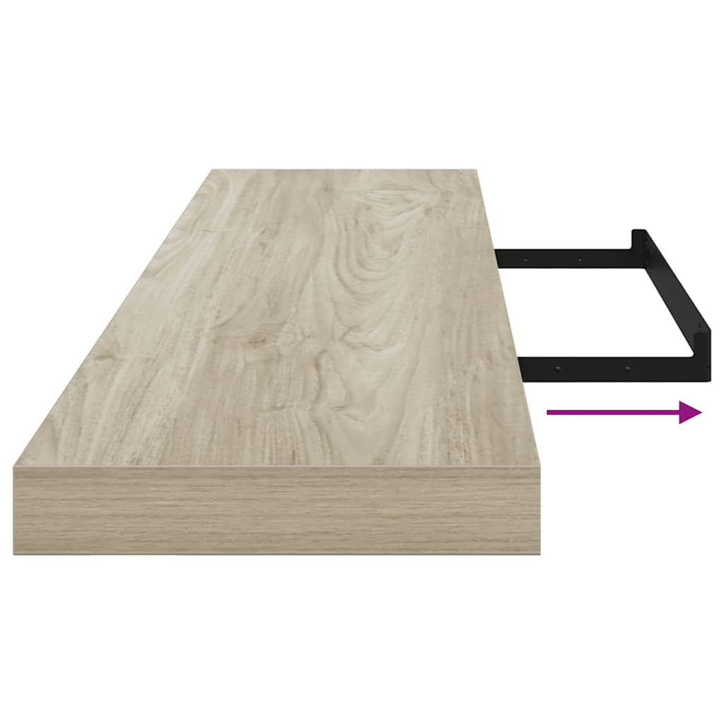 Scaffali a Parete 4 pz Rovere 120x23,5x3,8 cm in MDF | homemem39