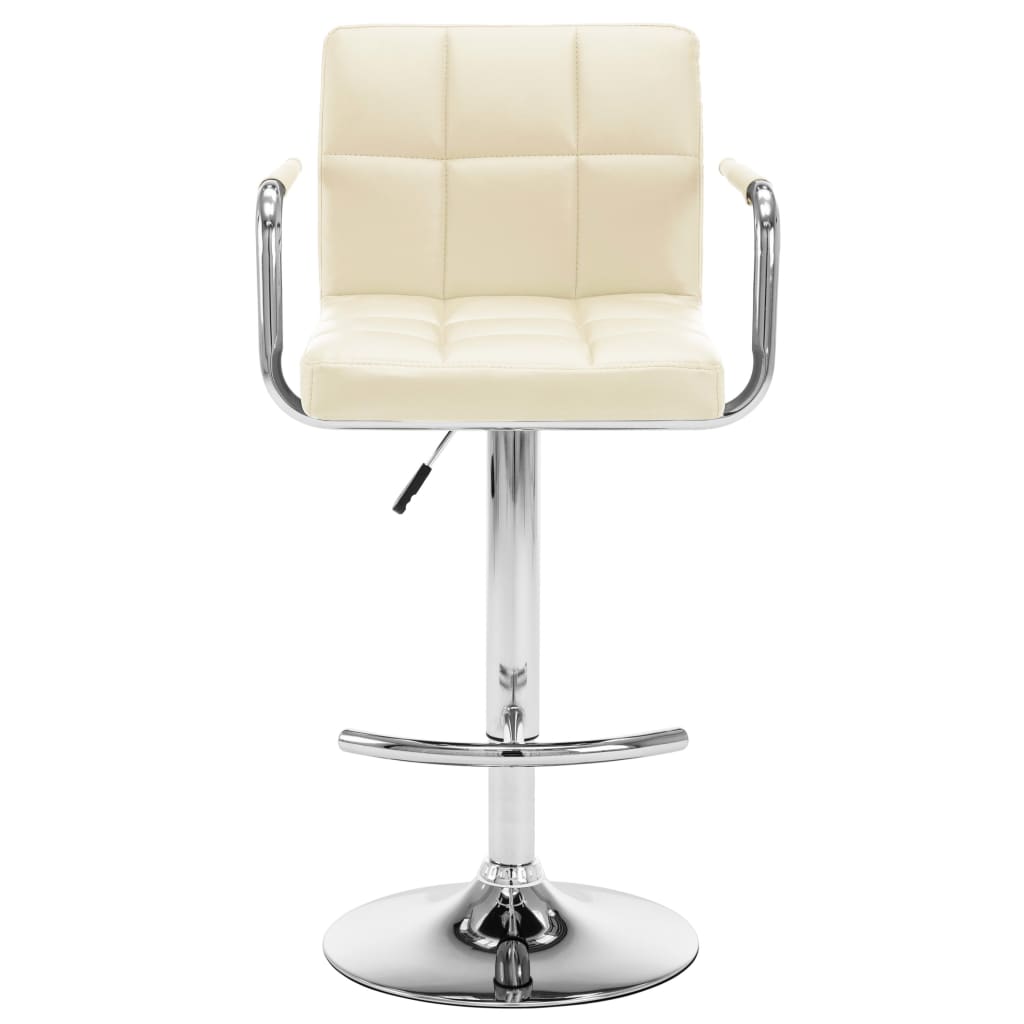 Sgabelli da Bar 2 pz Crema in Similpelle - homemem39