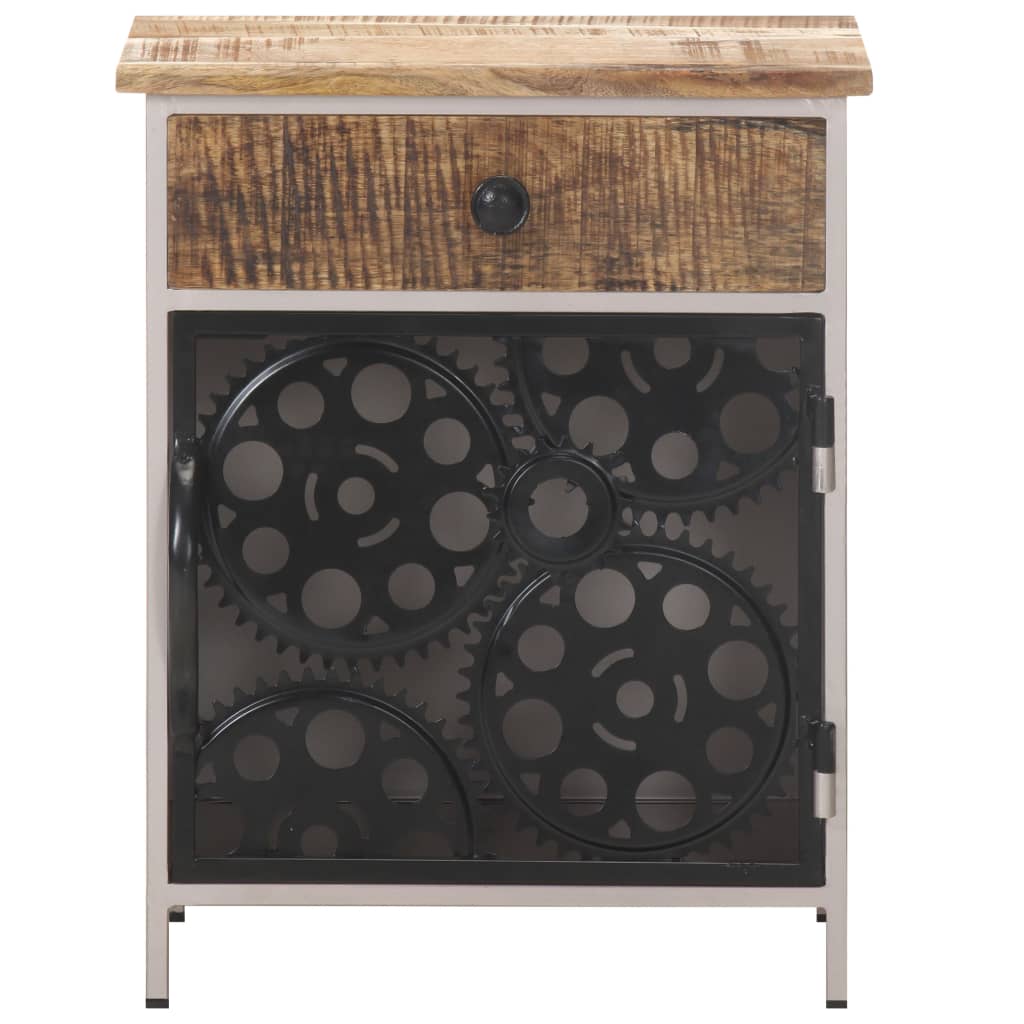 Comodino 40x30x50 cm in Legno di Mango Grezzo - homemem39