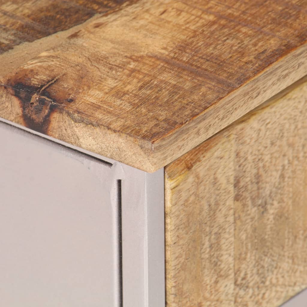 Comodino 40x30x50 cm in Legno di Mango Grezzo - homemem39