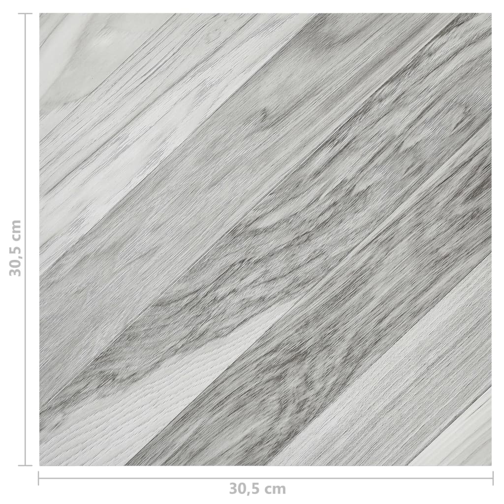 Listoni Pavimenti Autoadesivi 55 pz in PVC 5,11 m² Grigi Rigati - homemem39