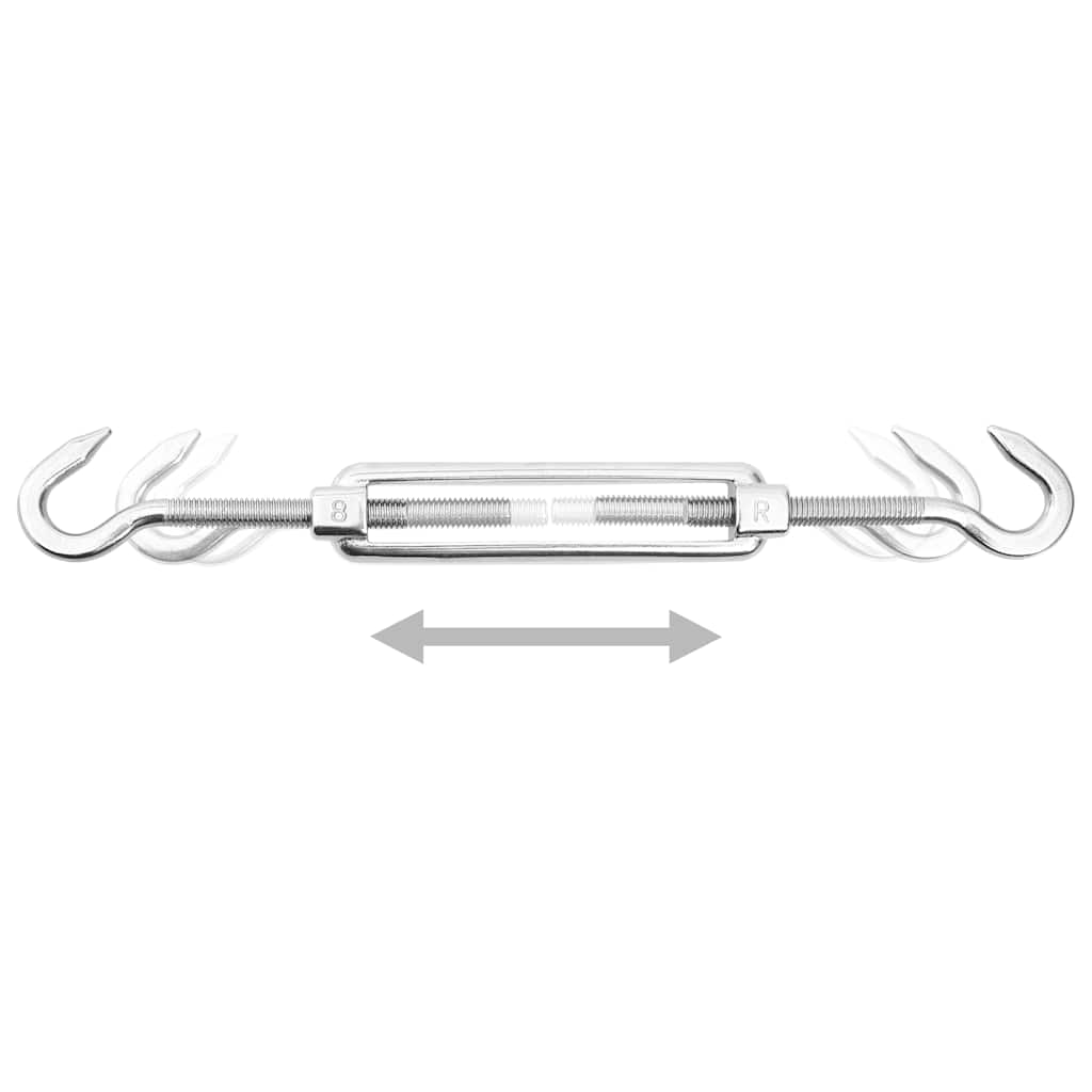 Kit di Fissaggio Vela Parasole 6 pz in Acciaio Inossidabile