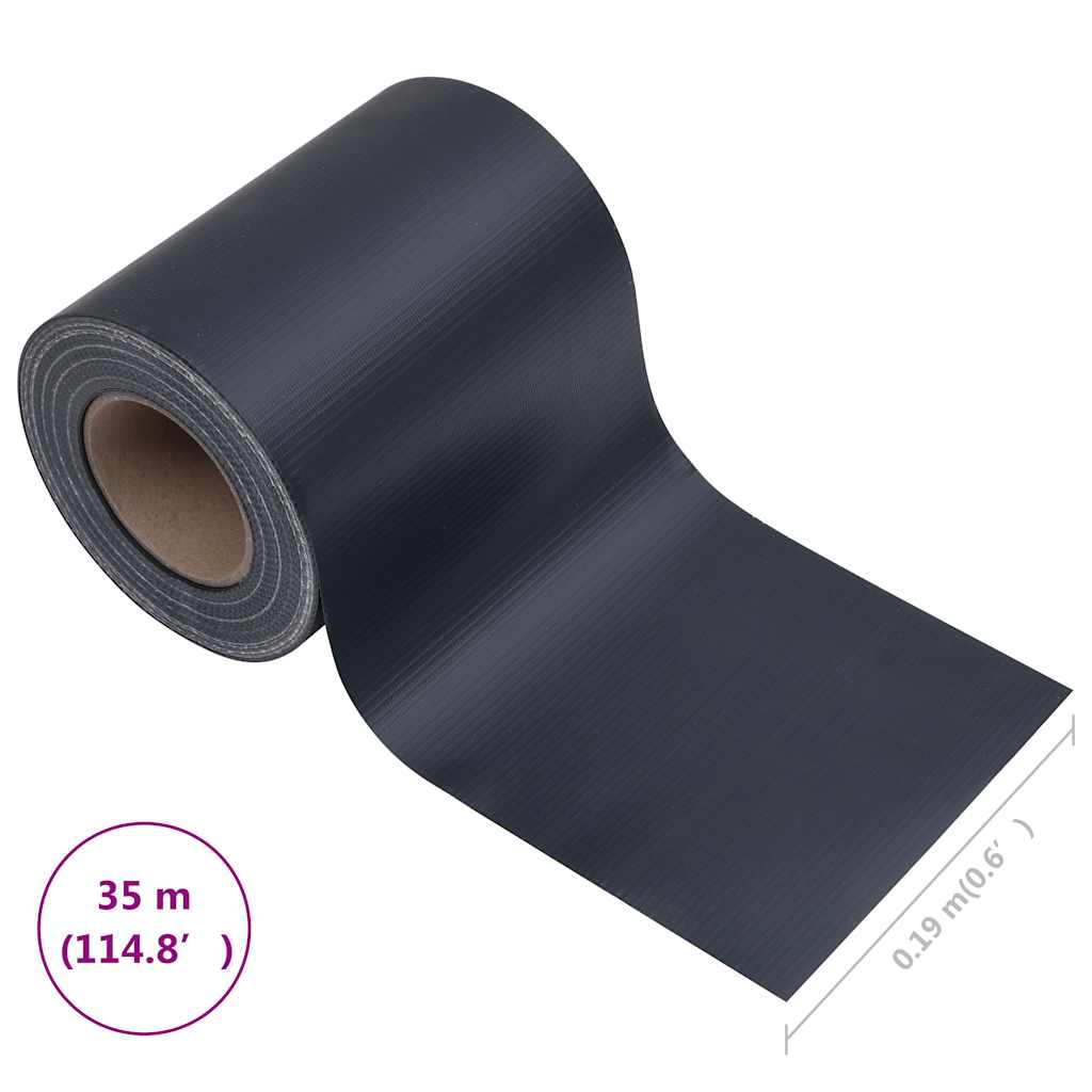 Recinzione Frangivento Giardino PVC 35x0,19m Grigio Scuro Opaco | homemem39