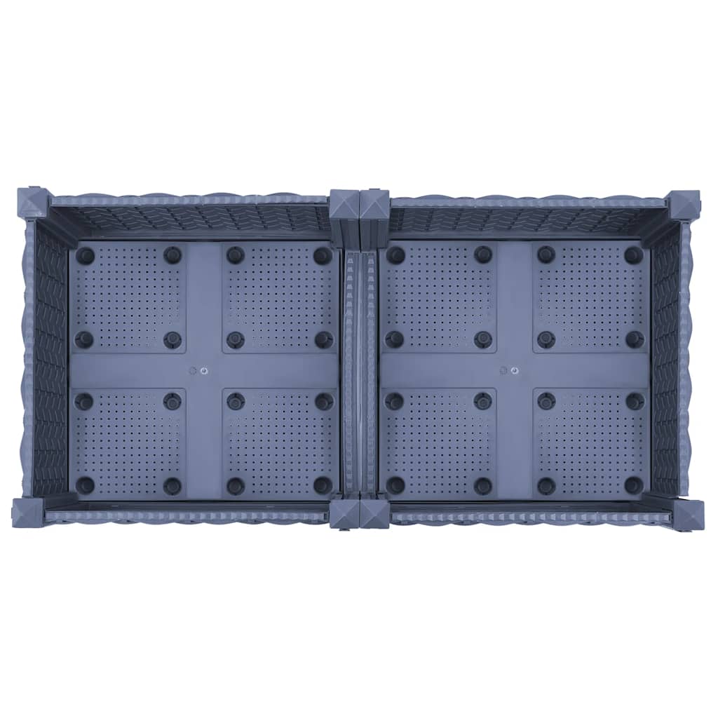 Fioriera Rialzata 80x40x23 cm in Polipropilene - homemem39