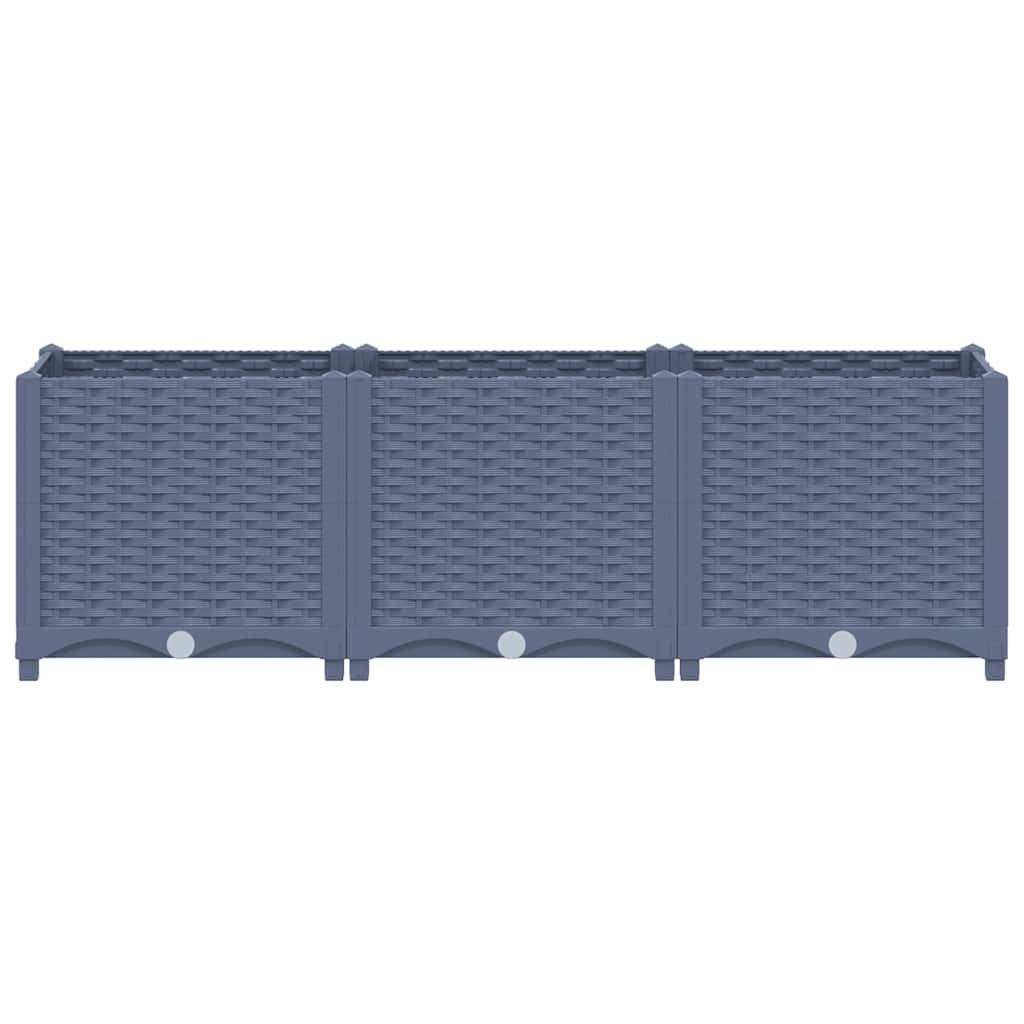 Fioriera Rialzata 120x40x38 cm in Polipropilene - homemem39