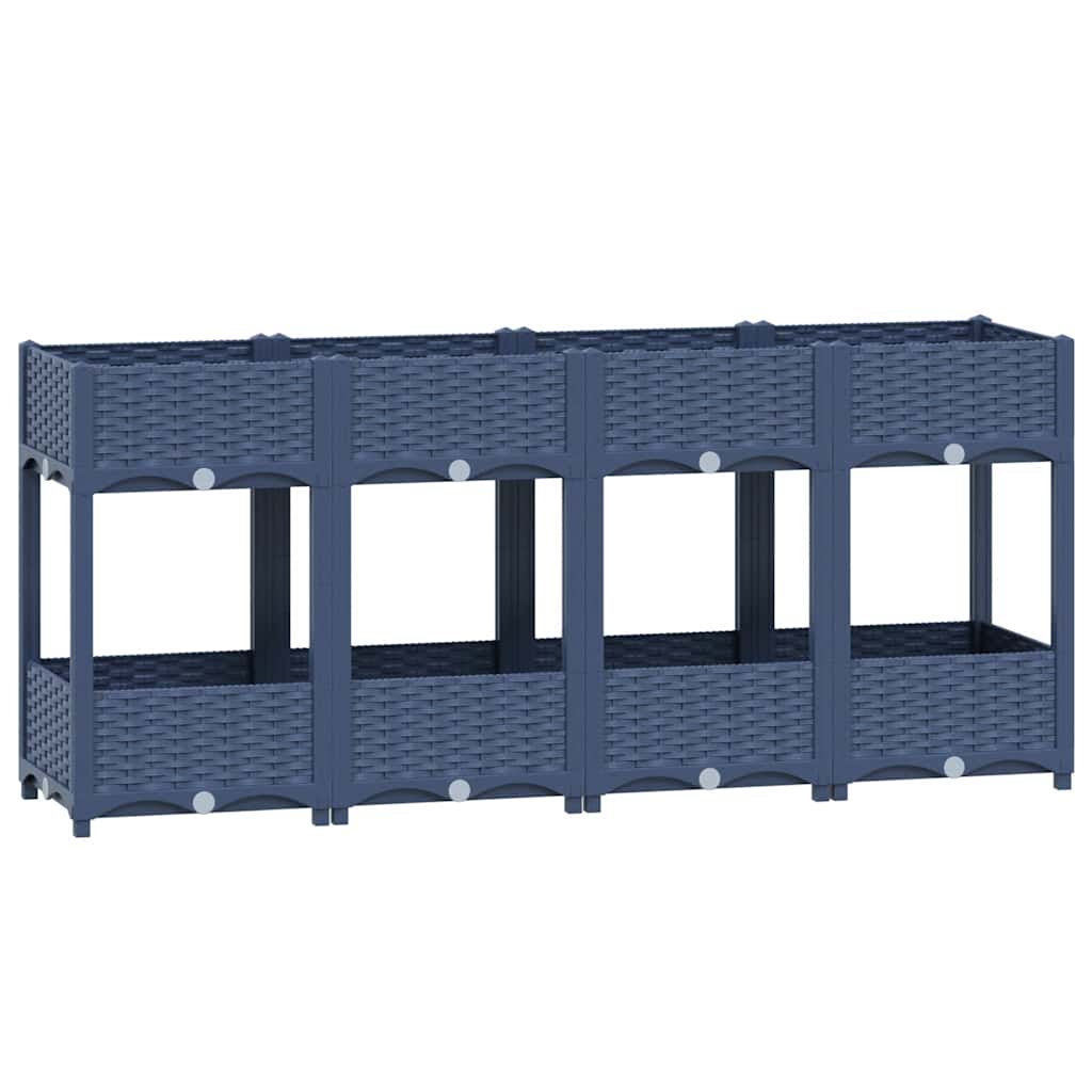 Fioriera Rialzata 160x40x71 cm in Polipropilene - homemem39