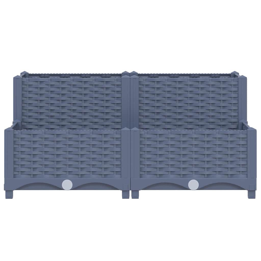 Fioriera Rialzata 80x80x38 cm in Polipropilene - homemem39