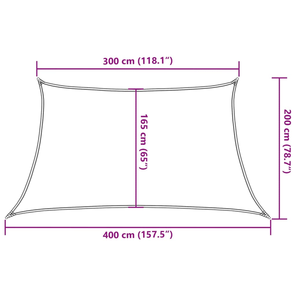 Vela Parasole 160 g/m² Antracite 3/4x2 m in HDPE | homemem39