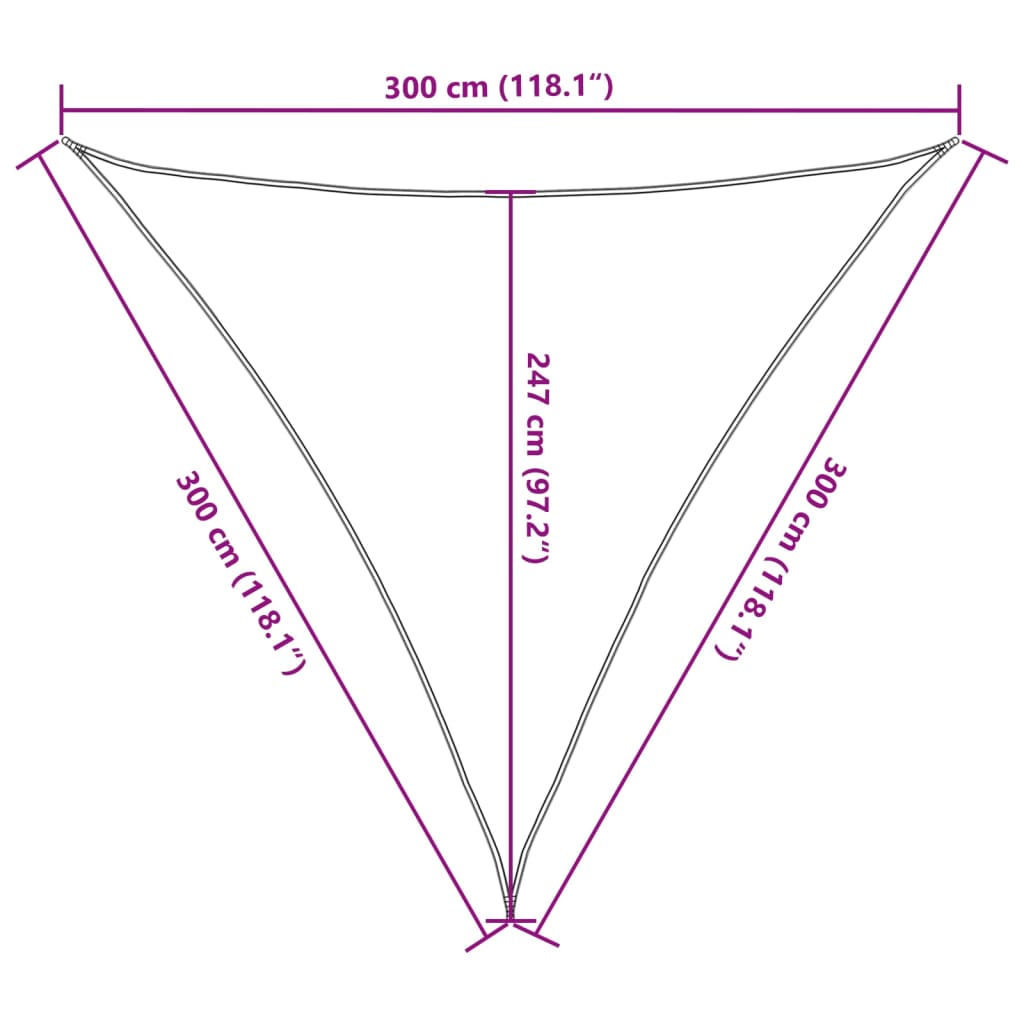 Vela Parasole 160 g/m² Beige 3x3x3 m in HDPE | homemem39