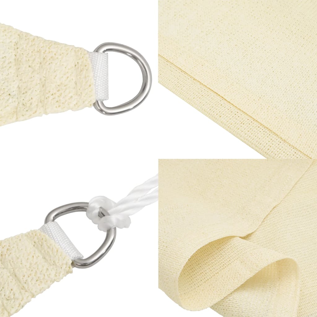 Vela Parasole 160 g/m² Crema 4,5x4,5x4,5 m in HDPE - homemem39