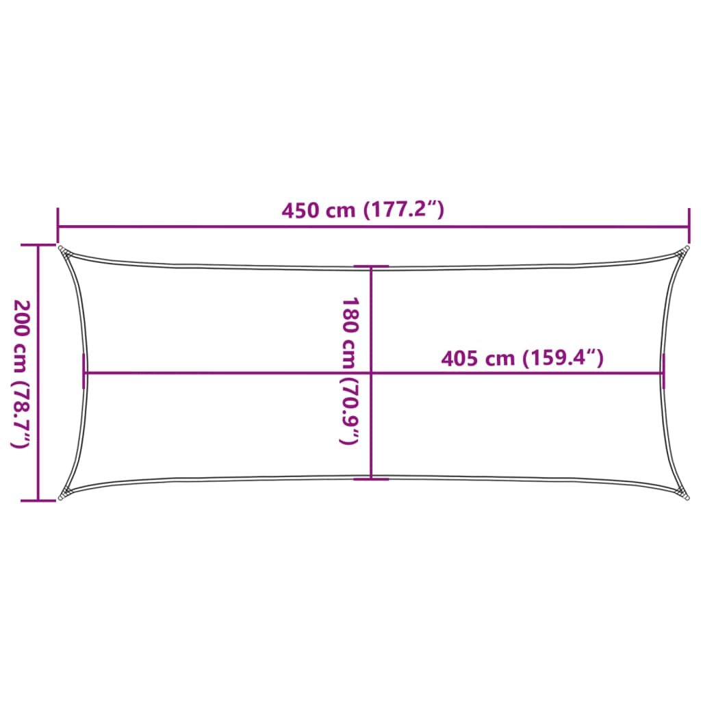 Vela Parasole 160 g/m² Terracotta 2x4,5 m in HDPE - homemem39