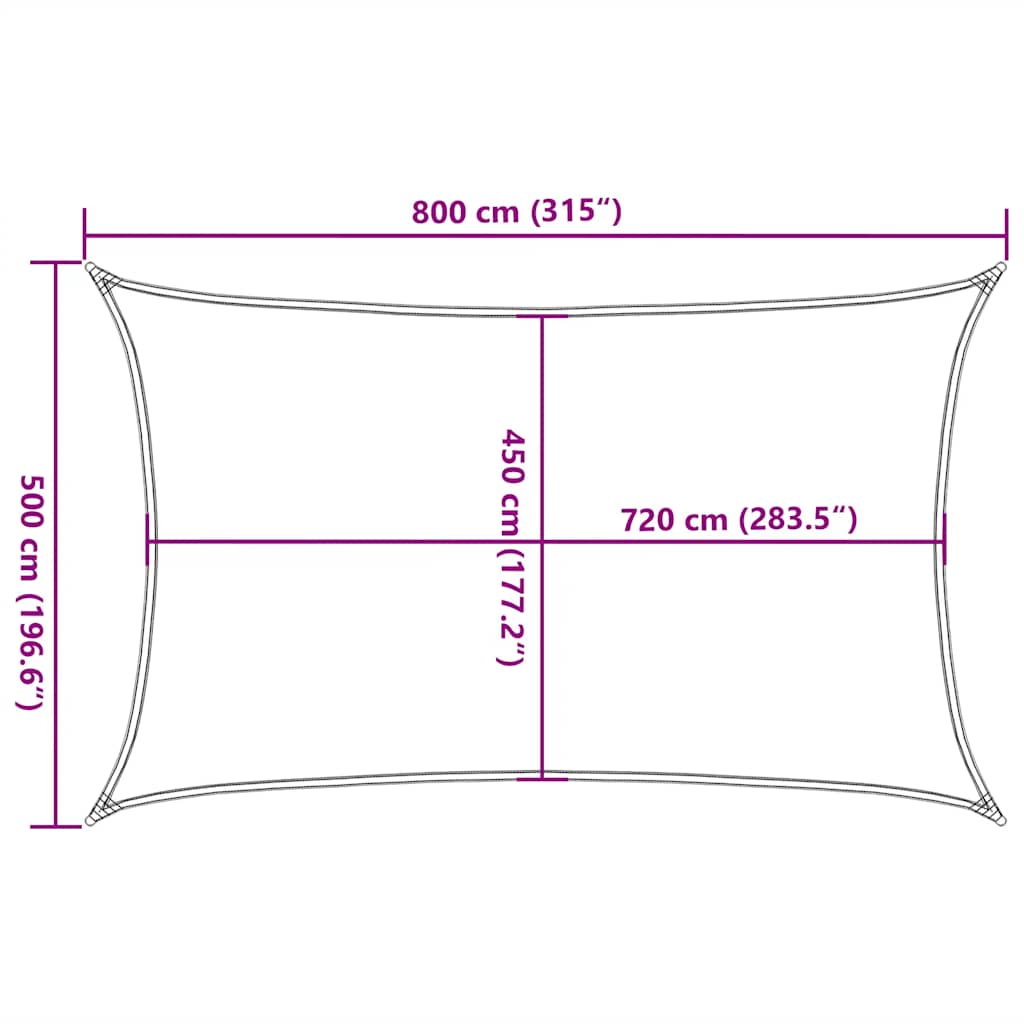 Vela Parasole 160 g/m² Grigio Talpa 5x8 m in HDPE | homemem39