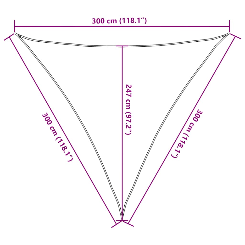 Vela Parasole 160 g/m² Grigio Talpa 3x3x3 m in HDPE | homemem39
