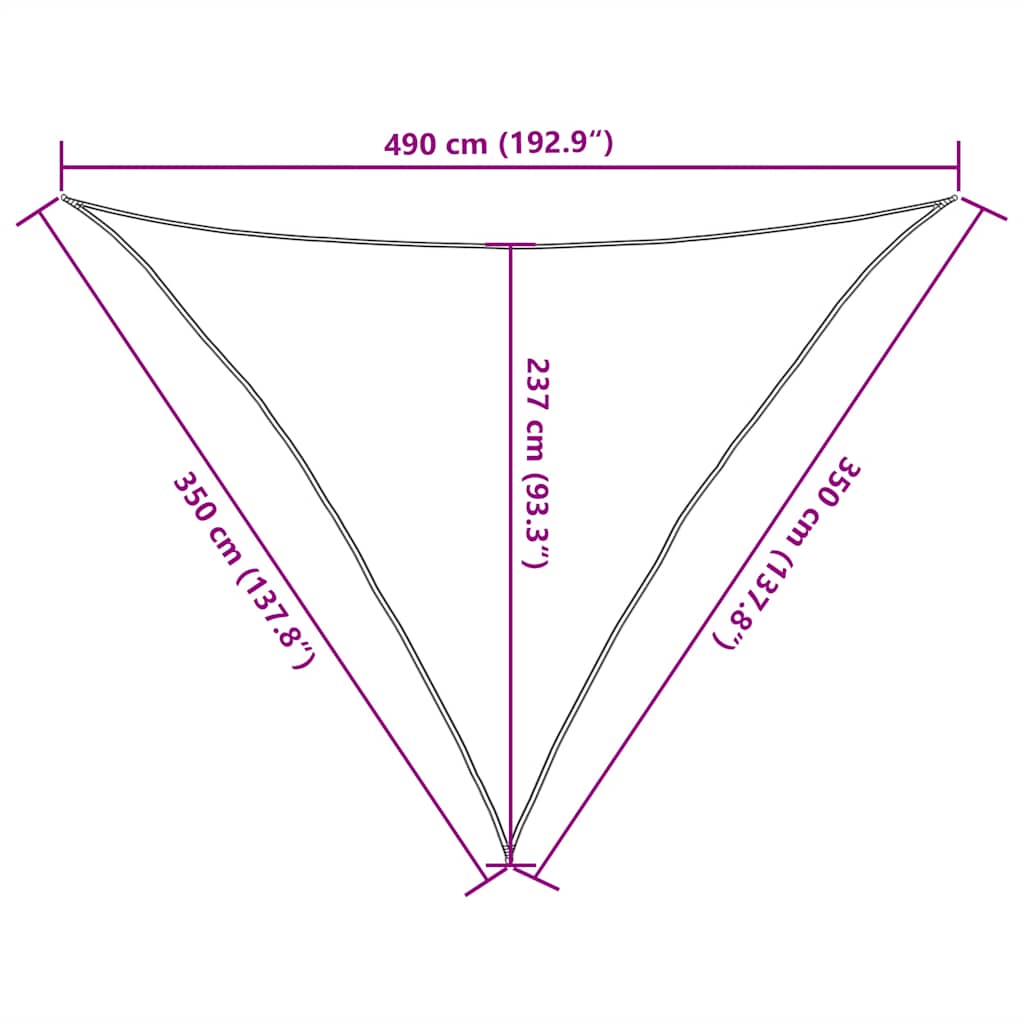 Vela Parasole 160 g/m² Talpa 3,5x3,5x4,9 m in HDPE | homemem39