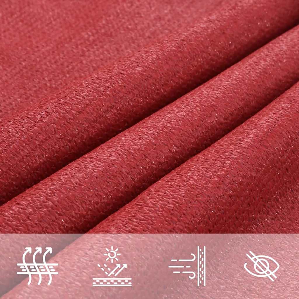 Vela Parasole 160 g/m² Rossa 3/4x2 m in HDPE - homemem39