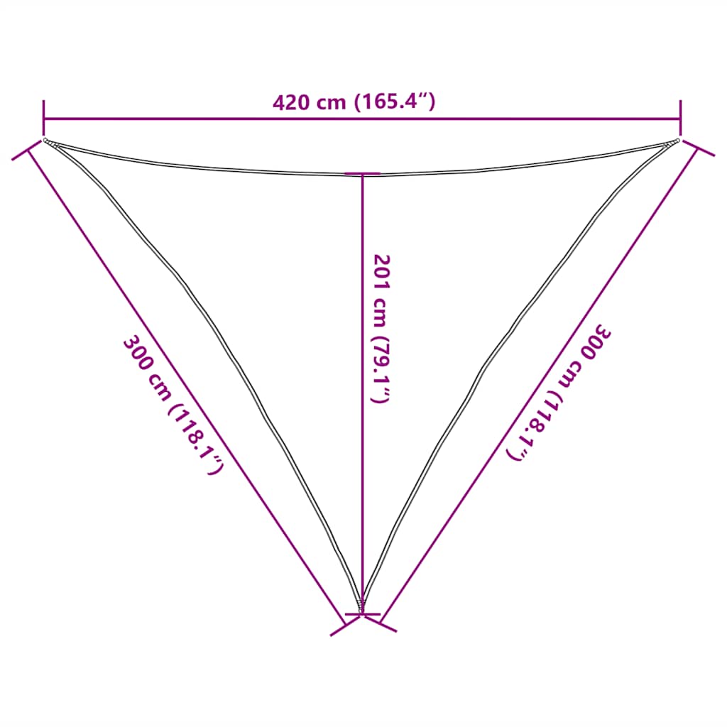 Vela Parasole 160 g/m² Nera 3x3x4,2 m in HDPE | homemem39