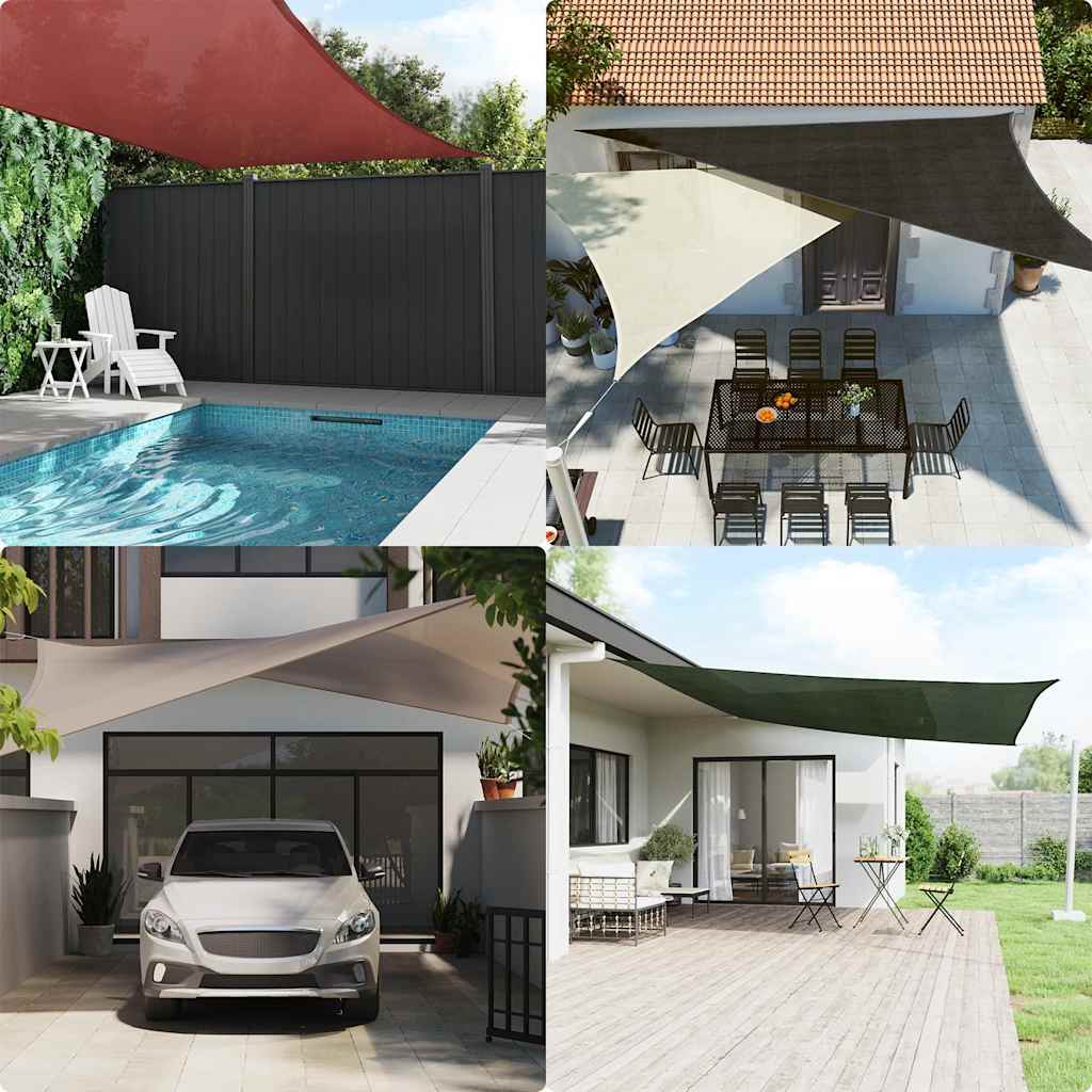 Vela Parasole 160 g/m² Nera 4x5x5 m in HDPE - homemem39