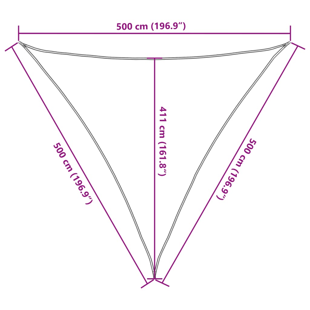 Vela Parasole 160 g/m² Nera 5x5x5 m in HDPE | homemem39