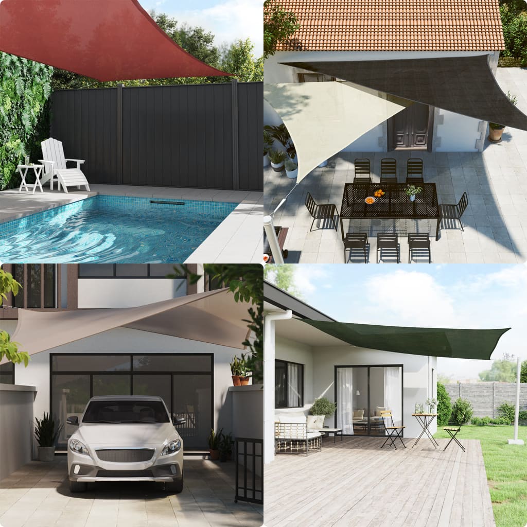 Vela Parasole 160 g/m² Marrone 3,6x3,6 m in HDPE
