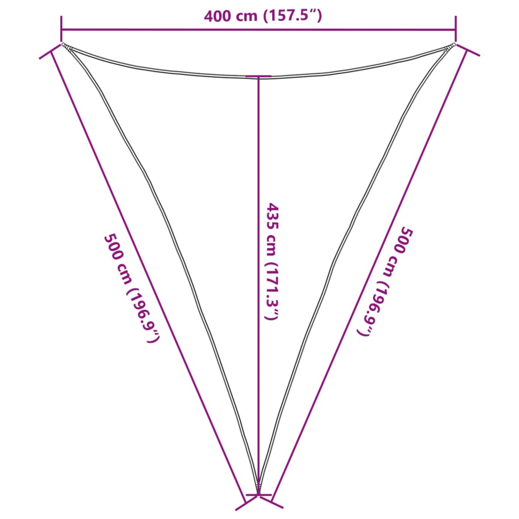 Vela Parasole 160 g/m² Marrone 4x5x5 m in HDPE | homemem39