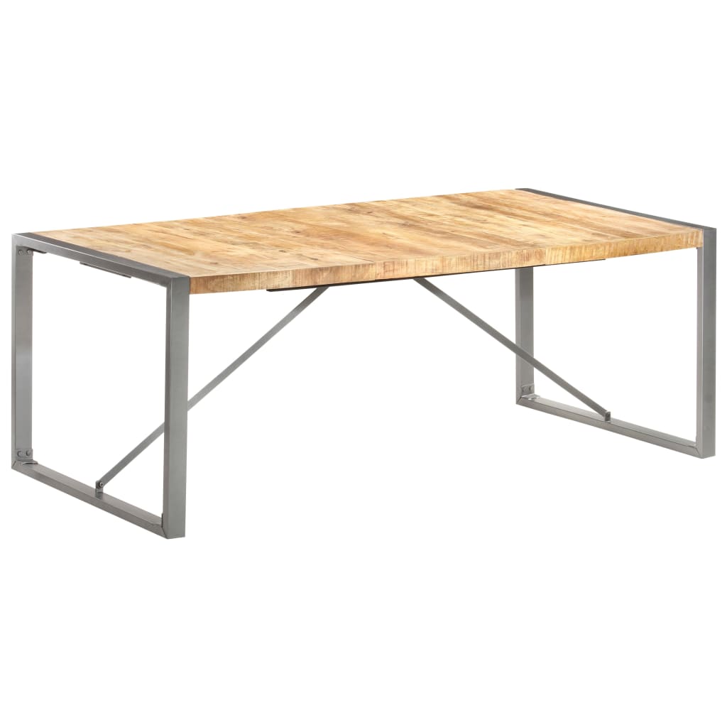 Tavolo da Pranzo 200x100x75cm in Legno Massello di Mango Grezzo | homemem39