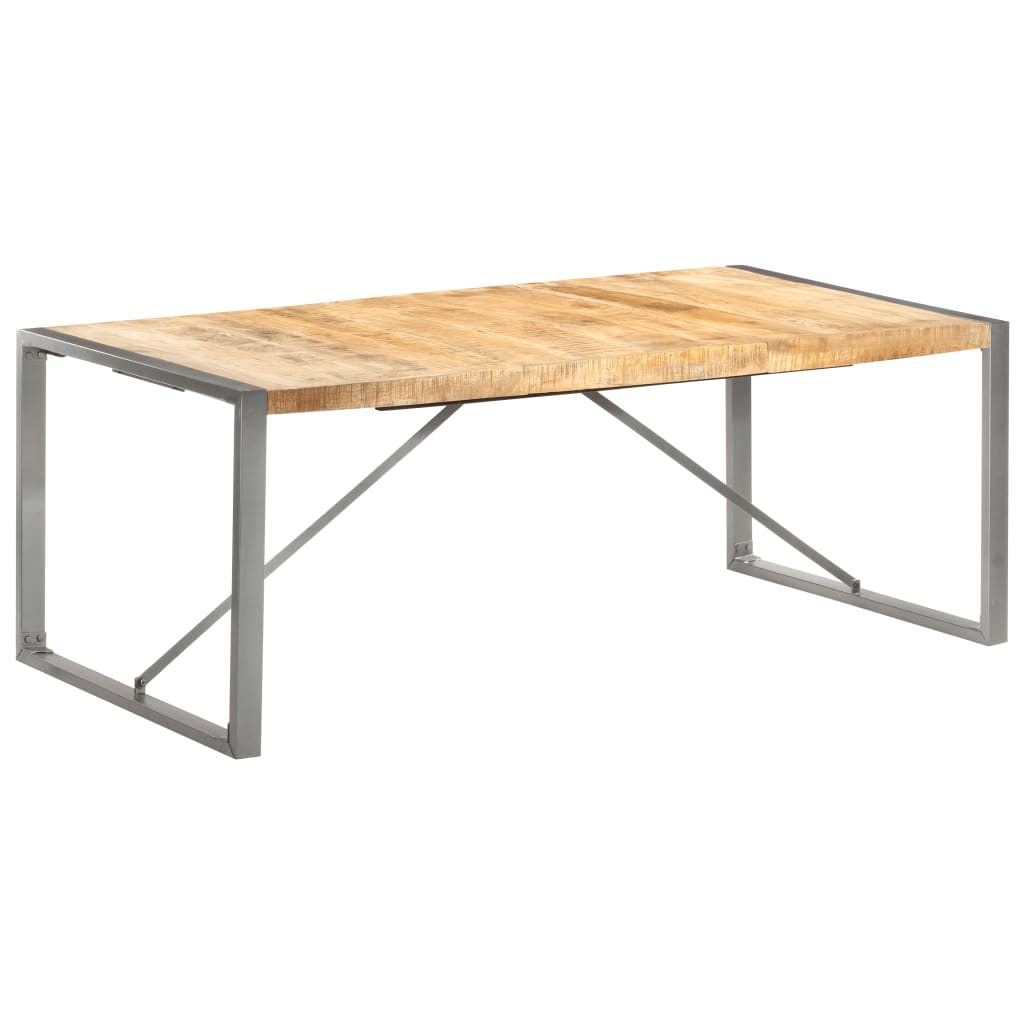 Dining Table 200x100x75cm in Solid Raw Mango Wood