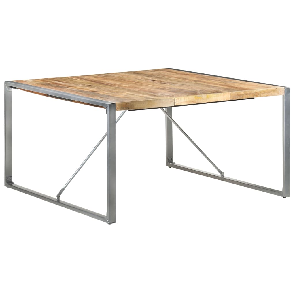 Tavolo da Pranzo 140x140x75 cm in Legno di Mango Grezzo - homemem39